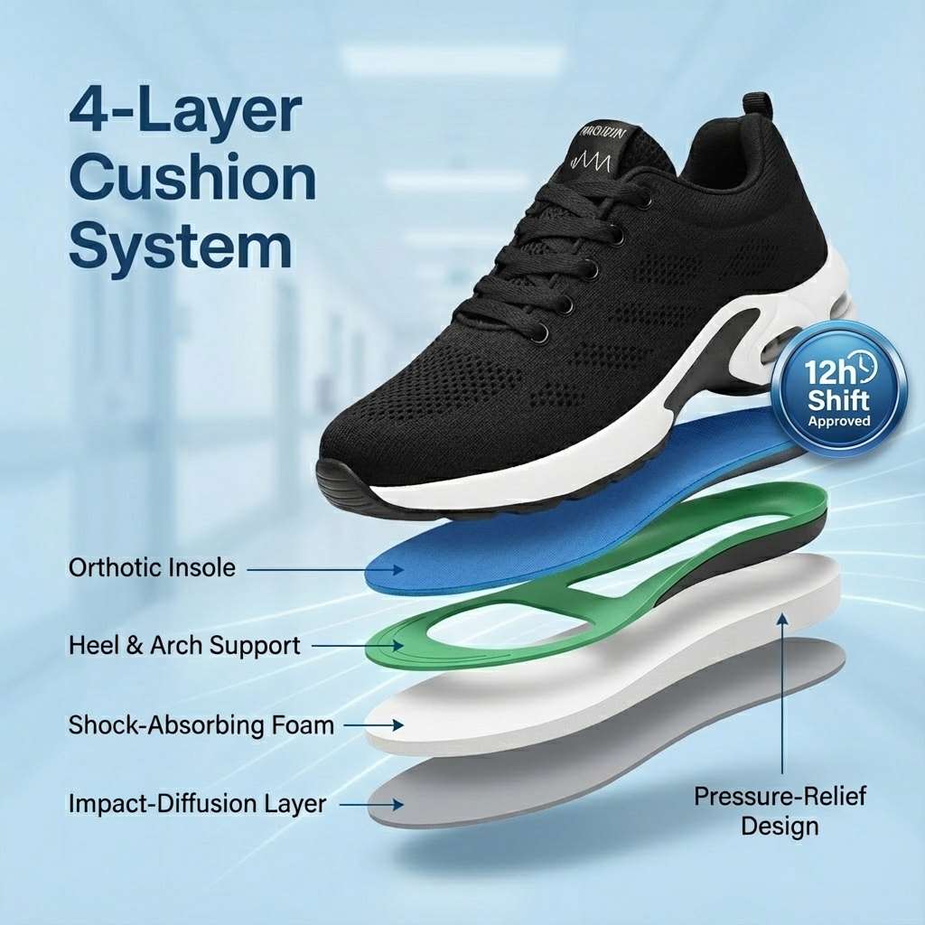 Elyndra Pro – 12-Hour Shift Shoes for All-Day Foot, Knee & Back Pain Relief (BOGO)