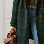 Judith™ | Long Tweed Plaid Coat