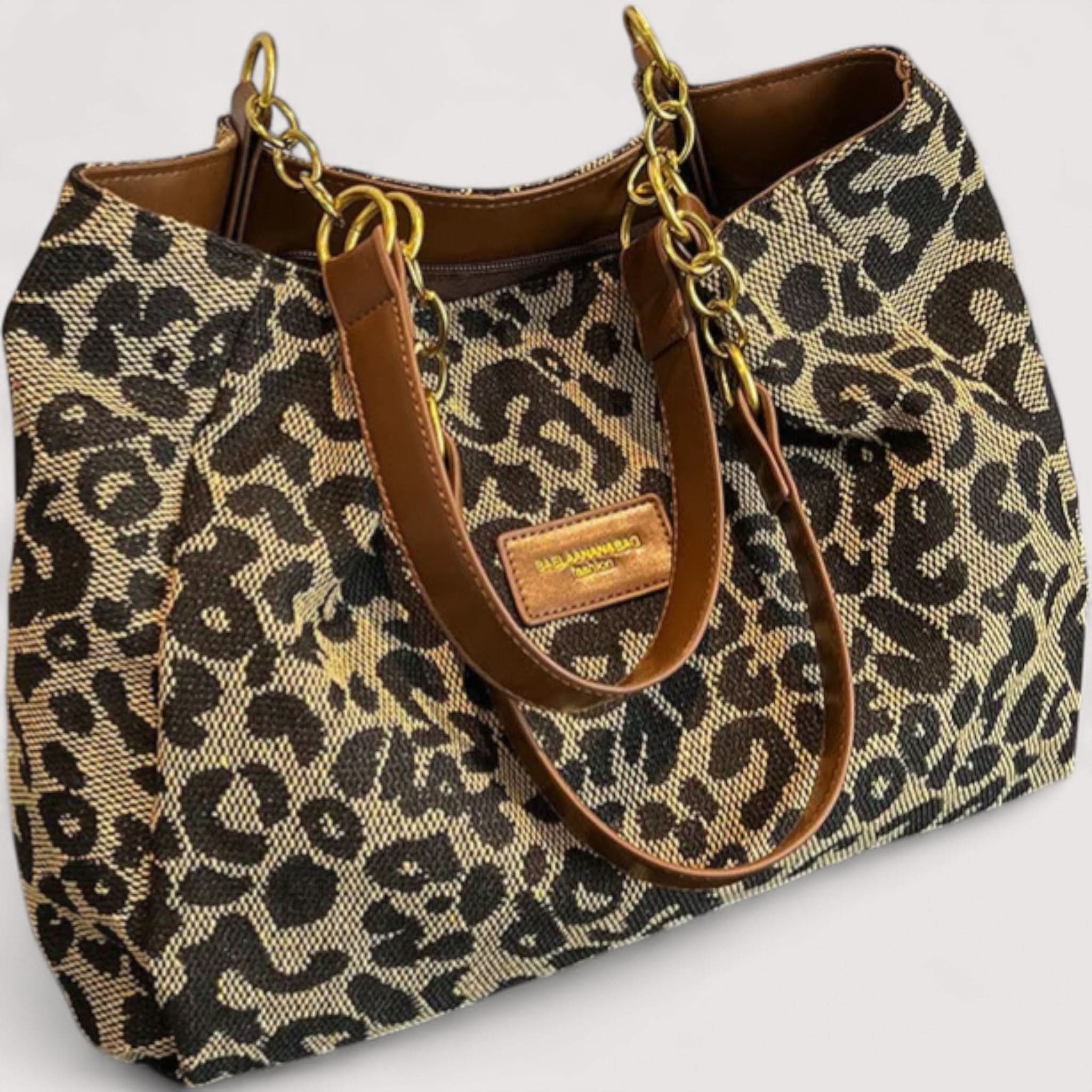 AGNES™ LEOPARD CANVAS BAG