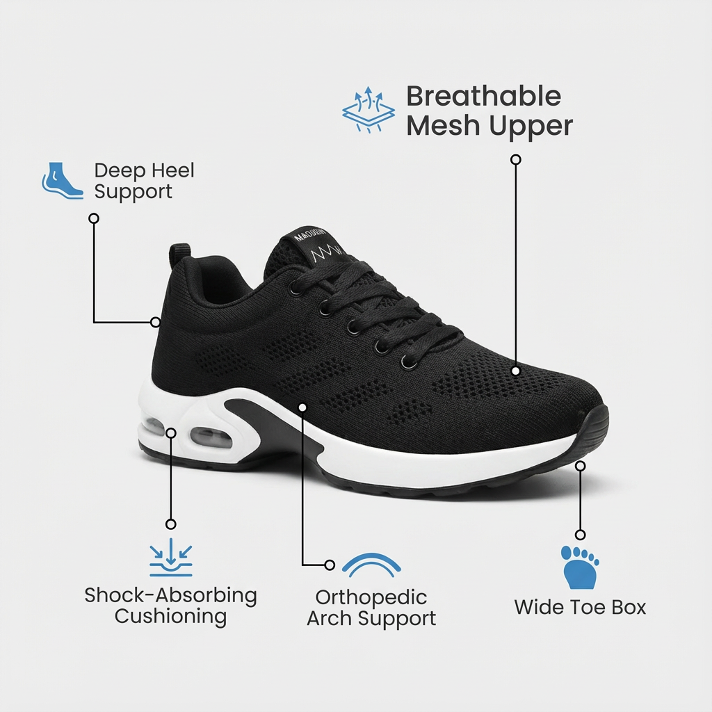 Elyndra Pro – 12-Hour Shift Shoes for All-Day Foot, Knee & Back Pain Relief (BOGO)
