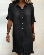 ROSAMERE FLATTERING DENIM DRESS