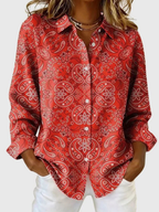 Katarina™ | Paisley Print Button-Up Blouse