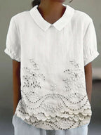 LILY BLOOM EMBROIDERED TOP