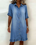 ROSAMERE FLATTERING DENIM DRESS