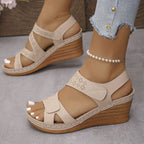 FLEUR WEDGE SANDALS