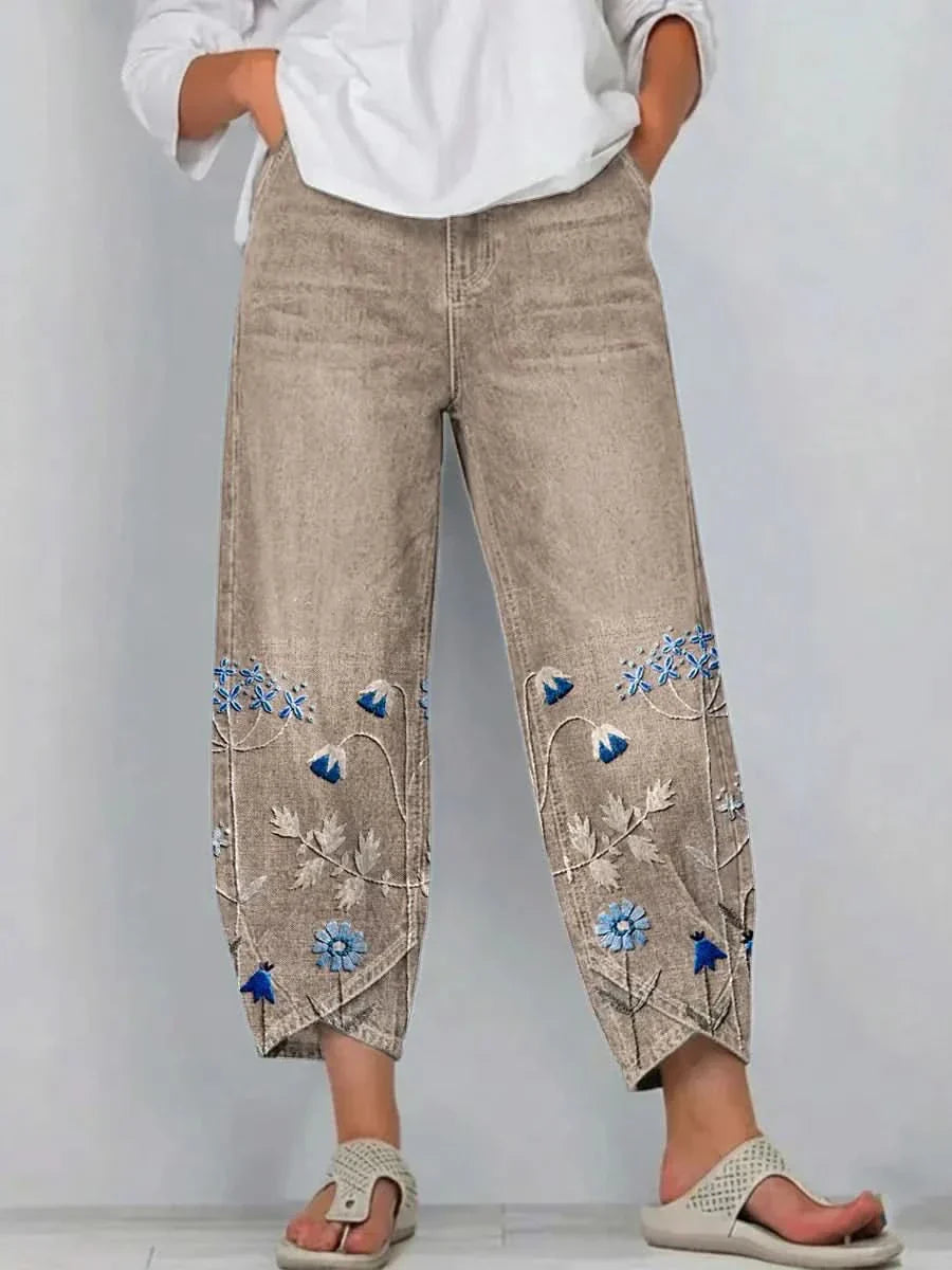 NORABELLE ARTISAN LINEN PANTS