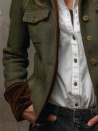 Rachel | Heritage Herringbone Jacket