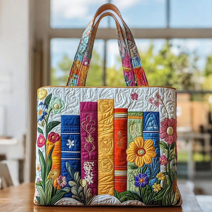Torba tote z wyściółką - Kwiatowa Biblioteka