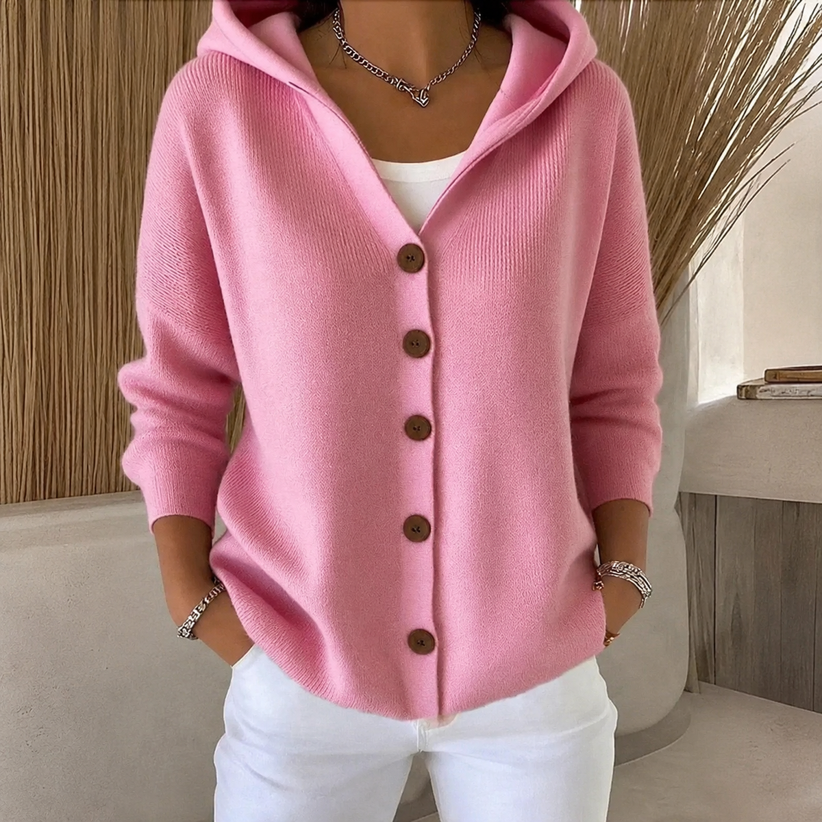 Phoebe™  Women’s Long Sleeve Cardigan with Hooded