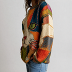 Zaira™ | Artistic Top with Cat