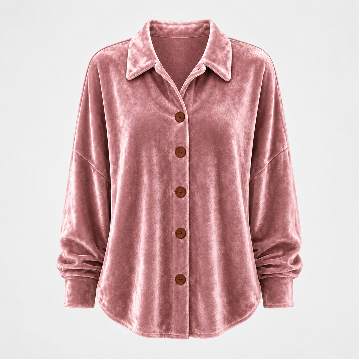 Sofia™ | Velvet Button-Front Shirt — Final Edit