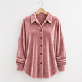 Sofia™ | Velvet Button-Front Shirt — Final Edit