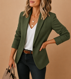 Fitted Blazer with One Button for Women