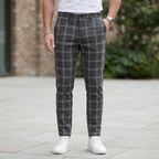 CHESTERFIELD SLIM-FIT CHECKED TROUSERS