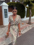 VALMERE COPPER MIDI DRESS