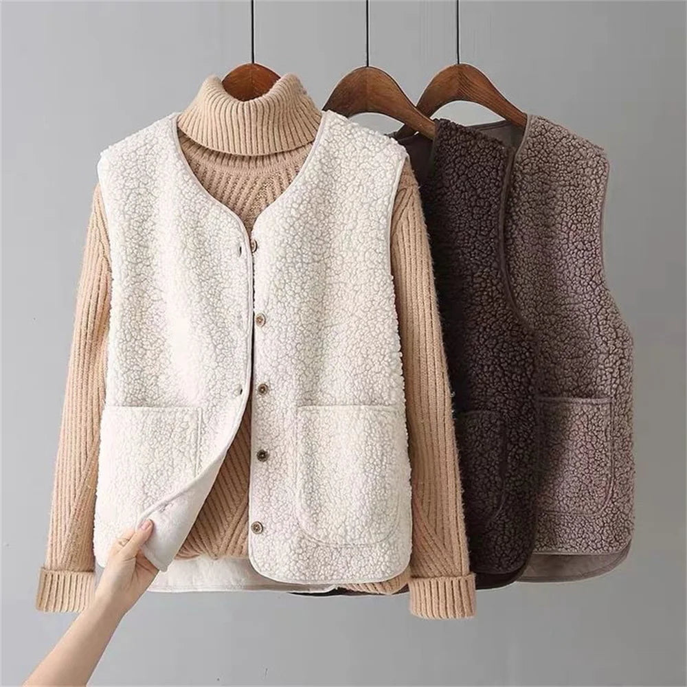 Elowen Sherpa Button Vest