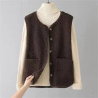 Elowen Sherpa Button Vest