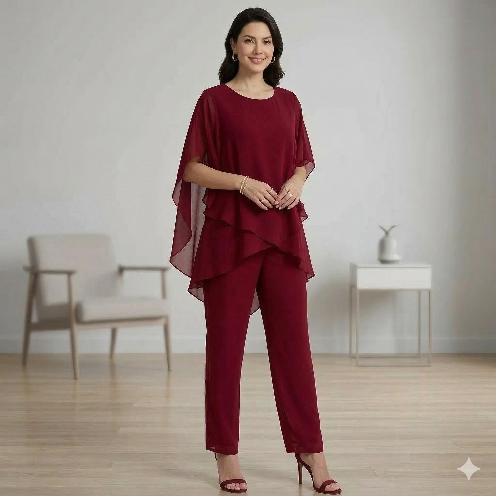 ELLA ELEGANT TOP & PANTS COMBO