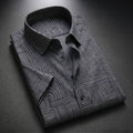 ASHFORD BLACK MAZE PATTERN SHIRT