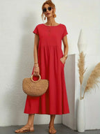 AVA LUXE FLUID MIDI DRESS
