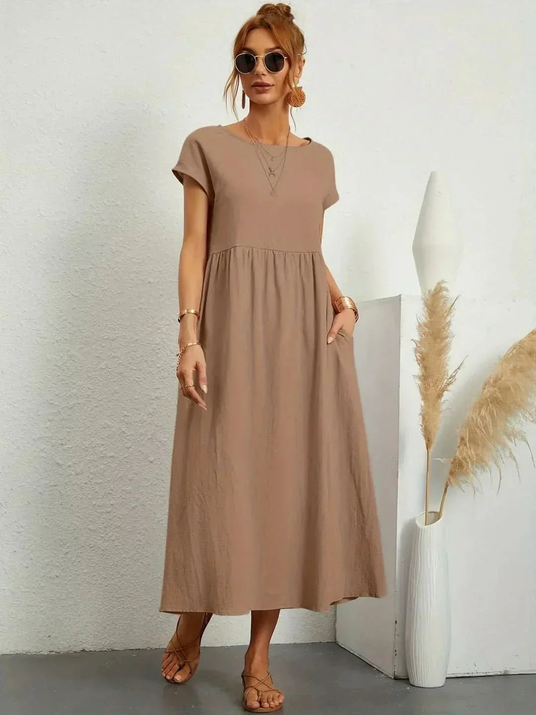 AVA LUXE FLUID MIDI DRESS