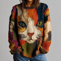 Zaira™ | Artistic Top with Cat