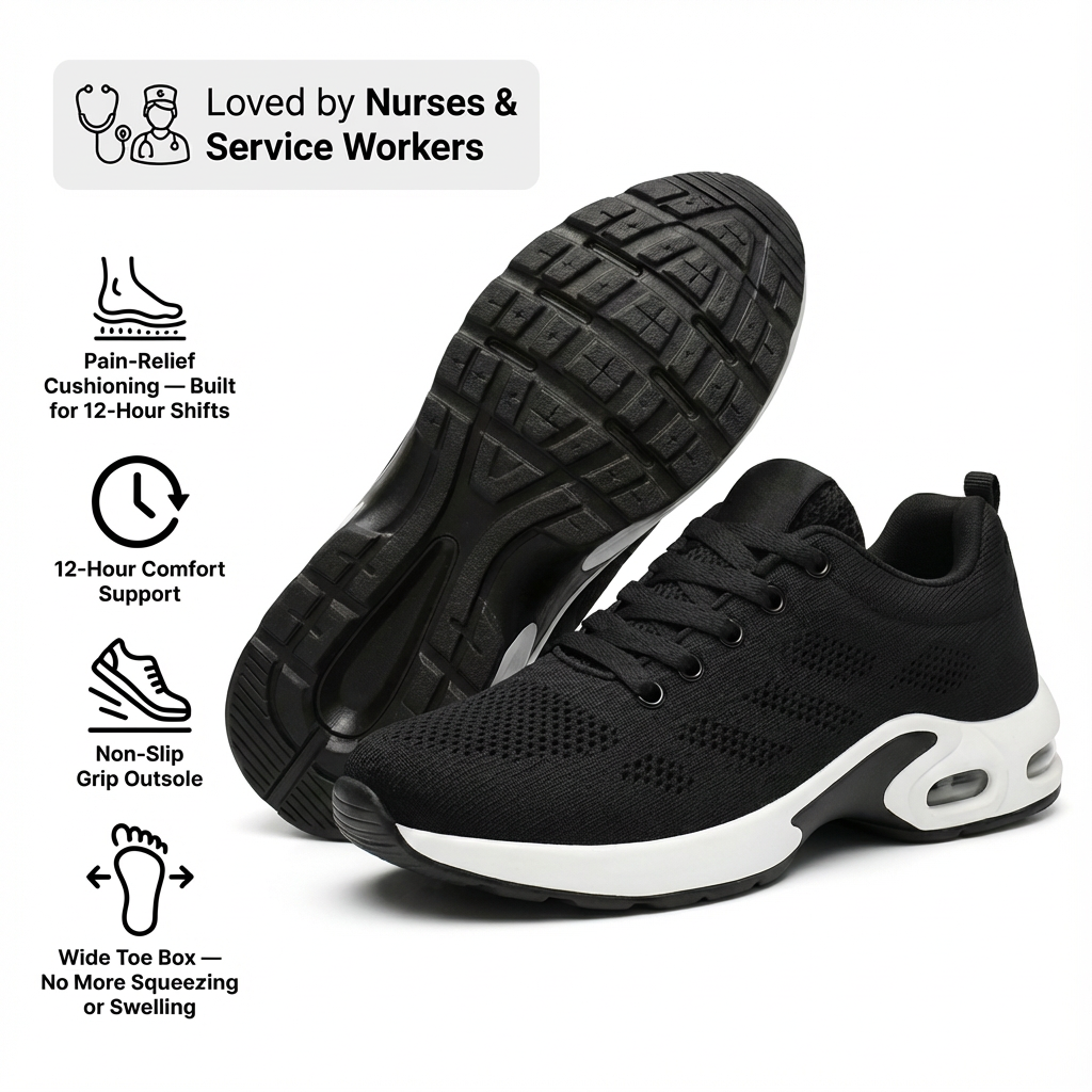 Elyndra Pro – 12-Hour Shift Shoes for All-Day Foot, Knee & Back Pain Relief (BOGO)