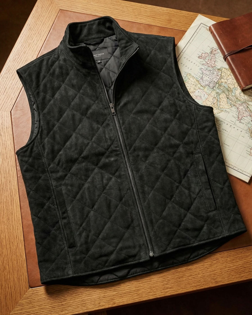 GIO QUILTED SUEDE VEST