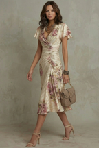 SATIN ELEGANCE MIDI DRESS