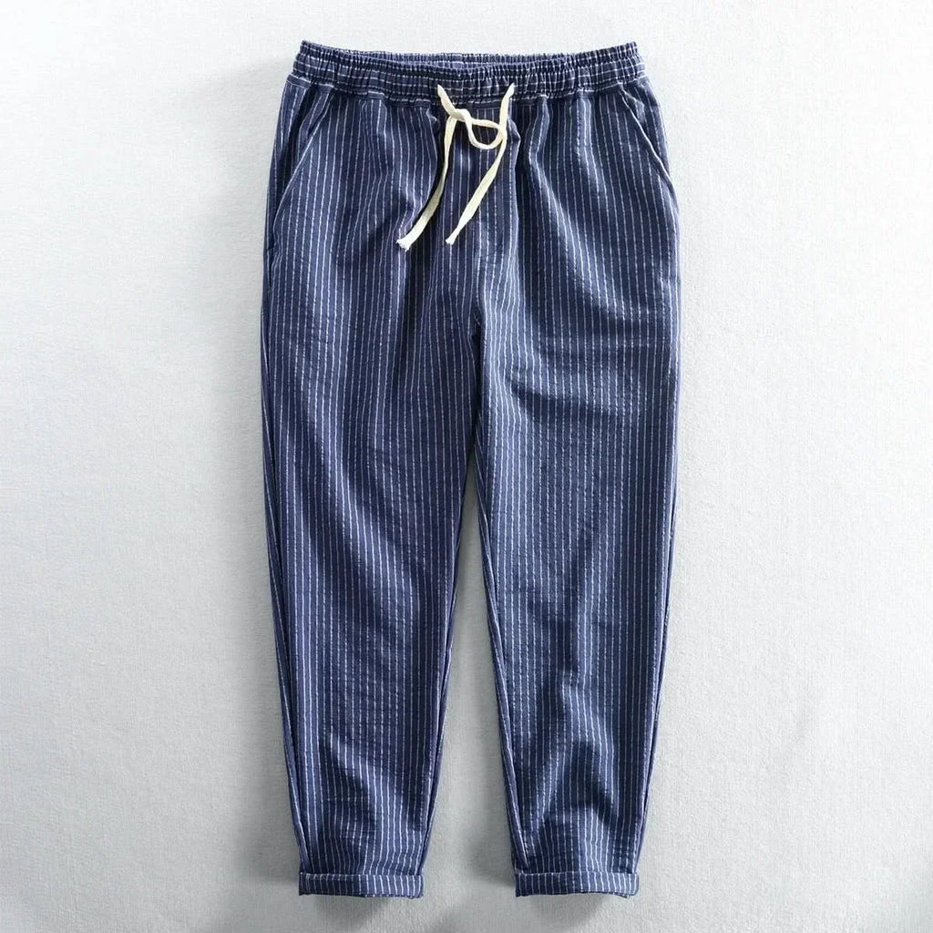 ROCCO STRIPED LINEN PANTS