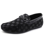 BENSON PLAID LEATHER LOAFERS