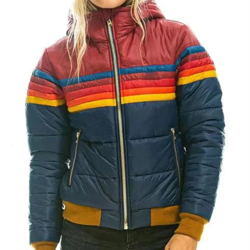 Luca Moretti | Retro Hooded Puffer Jacket For Women