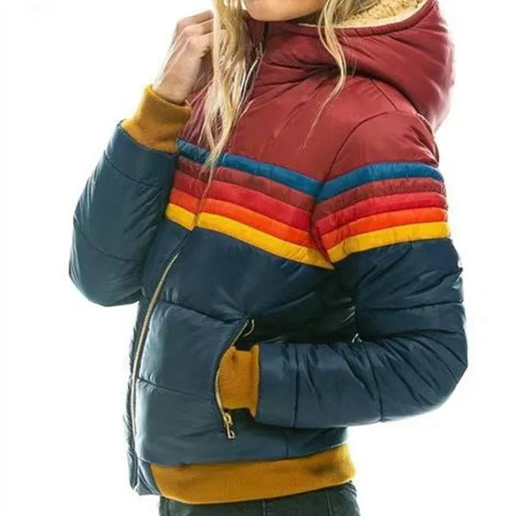 Luca Moretti | Retro Hooded Puffer Jacket For Women