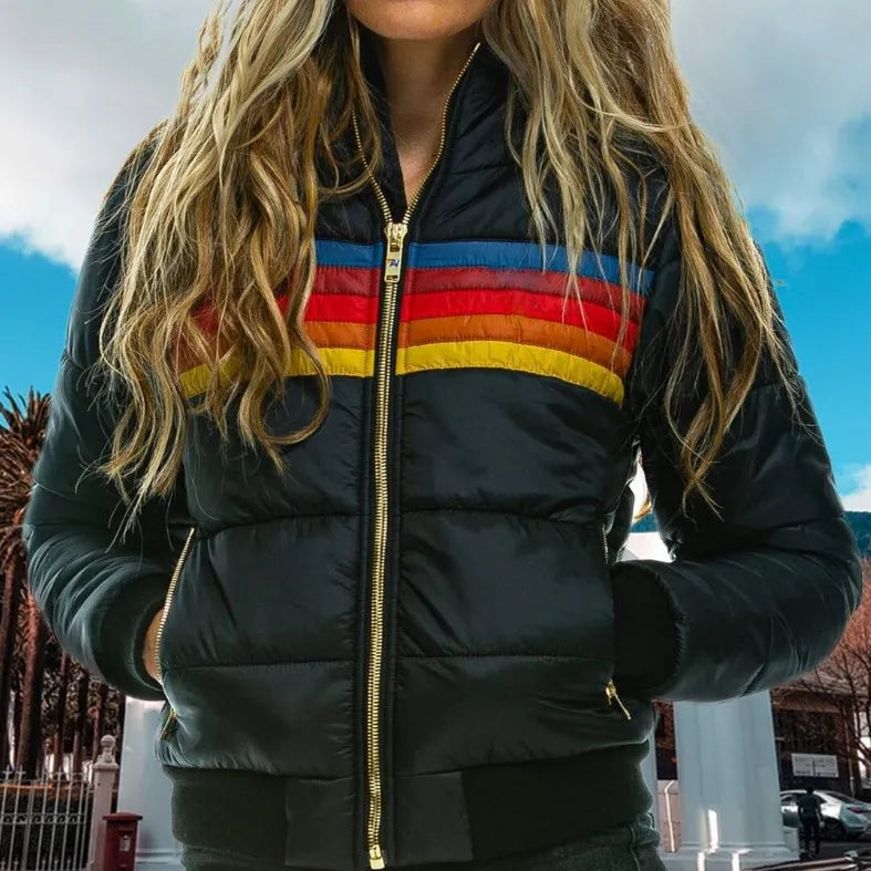 Luca Moretti | Retro Hooded Puffer Jacket For Women