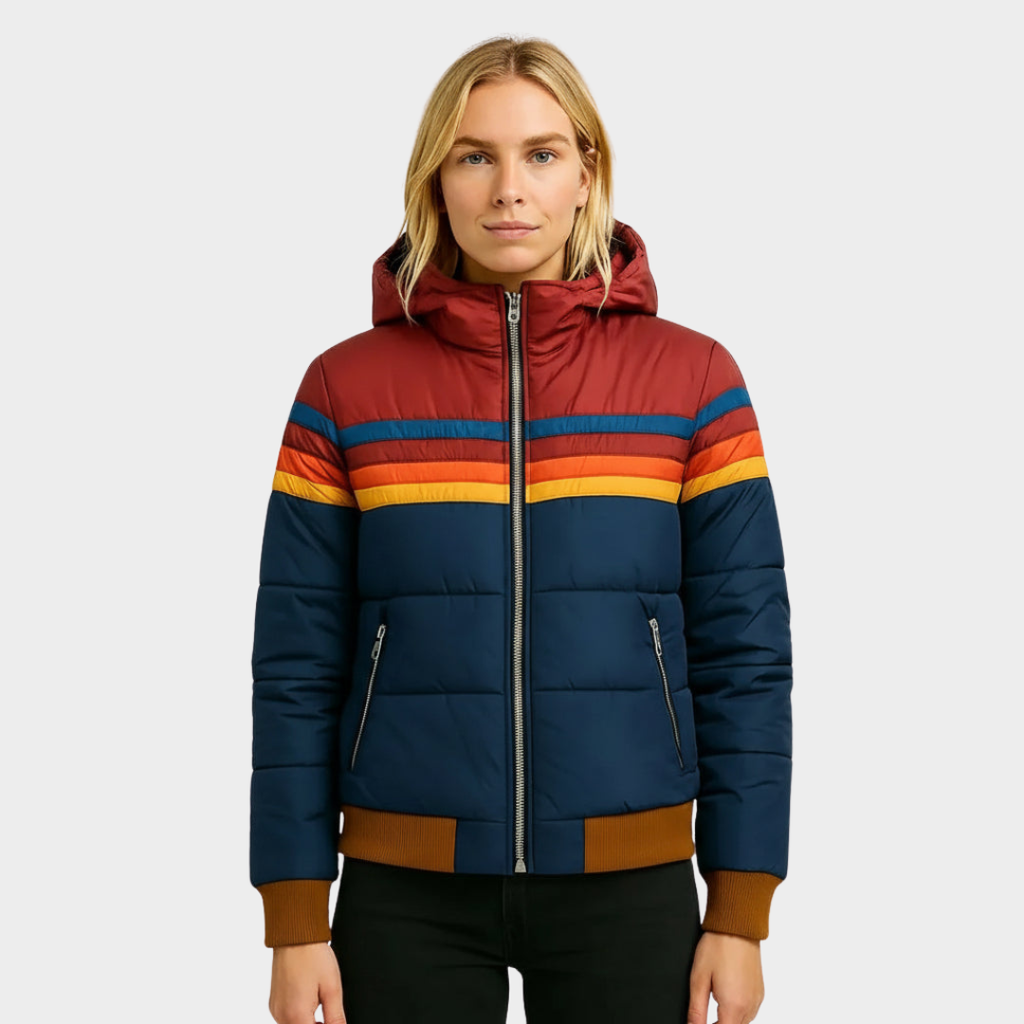 Luca Moretti | Retro Hooded Puffer Jacket For Women