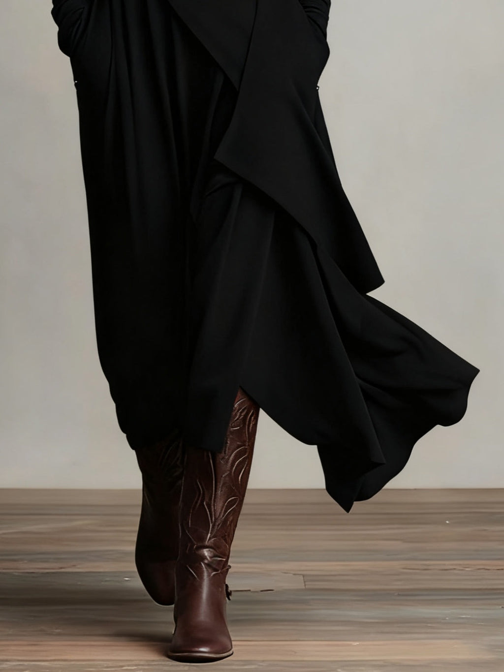 Arielle | Vintage Asymmetrical Turtleneck Dress