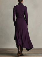 Arielle | Vintage Asymmetrical Turtleneck Dress