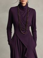 Arielle | Vintage Asymmetrical Turtleneck Dress
