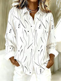 Padrielle™ | Elegant Long Sleeve Printed Blouse