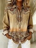 Rexanna™ | Vintage Floral Button Front Blouse