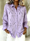 Dawnsley™ | Casual Abstract Print Button Blouse