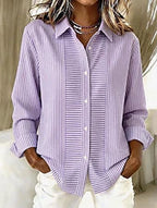Norelle™ | Casual Striped Button Front Blouse