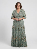 ELSIE V-NECK FLORAL DRESS