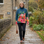 DAPHNE FLORAL TURTLENECK JUMPER