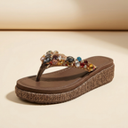 SORELLA JEWELLED PLATFORM SANDALS