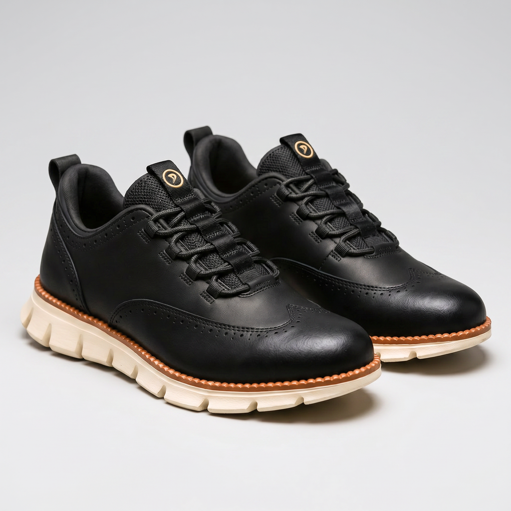 CAVENDISH WINGTIP LEATHER TRAINERS
