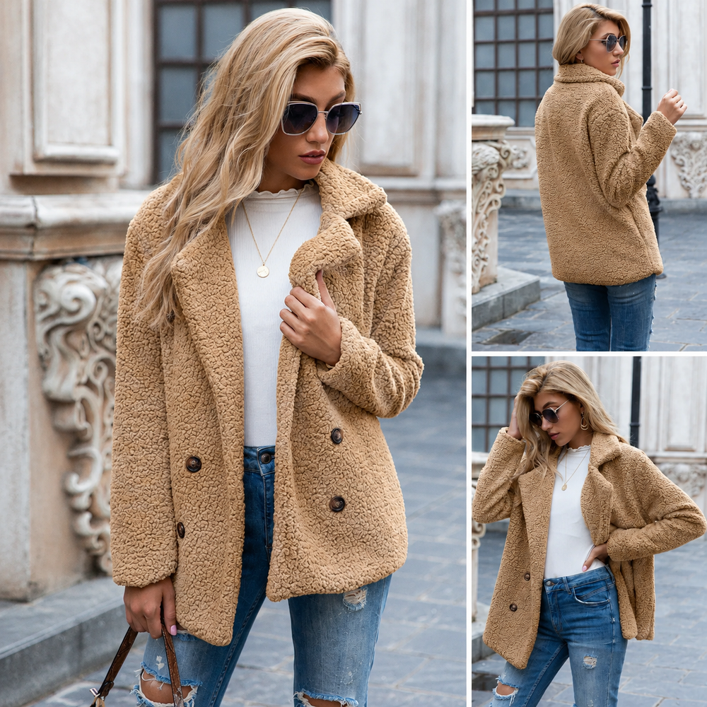 Holly | Przytulny Płaszcz Teddy