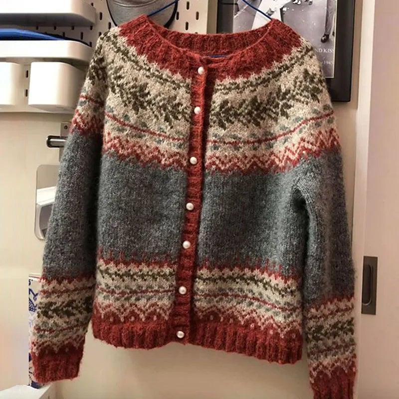 Atasha Vintage Knit Cardigan