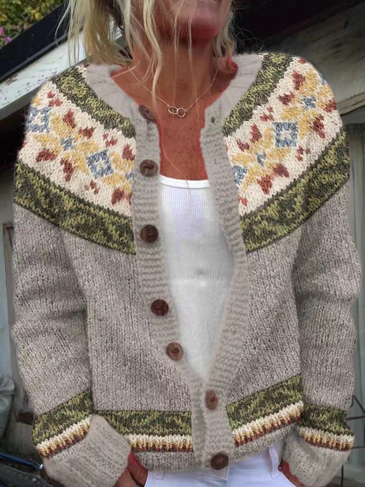 Autumn Vintage Knit Cardigan