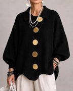 Karina - Oversized Collared Button Cardigan